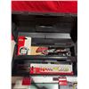 Image 5 : Assorted Tool Lot w/ Socket Sets, Toolbox, Tape Measure, Strap Ties, & More