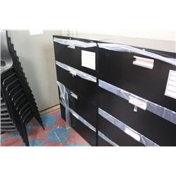 Black 4 Drw. Lateral File Cabinet