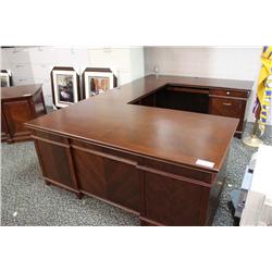 Dark Walnut U-Shape Executive Desk