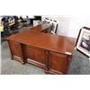 Image 1 : Dark Walnut L-Shape Executive Desk