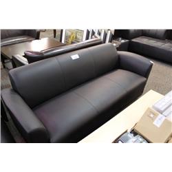 Black Leather Reception Sofa