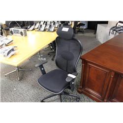 Black Mesh Hiback Executive Chair With Headrest