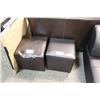 Image 1 : 2 Leather Ottomans