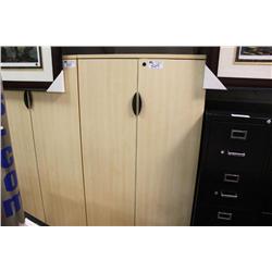 Maple Locking 2 Door 6Ft Tall Storage Cabinet