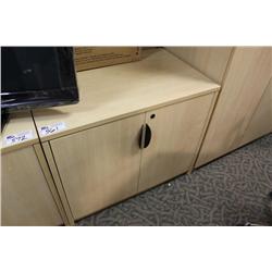 Maple Locking 2 Door 3Ft Tall Storage Cabinet
