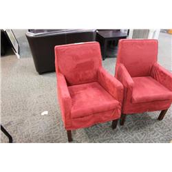 Dark Red Microfibre Lounge Chair