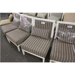 White Framed Padded Lounge Chair