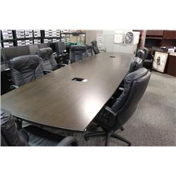 Dark Walnut 18Ft Executive Boardroom Table