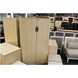 Maple Locking 2 Door Storage Cabinet Tall