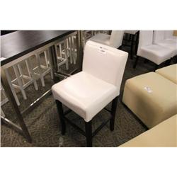 White Leather Bar Stool