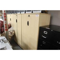 Maple Locking 2 Door Storage Cabinet Tall