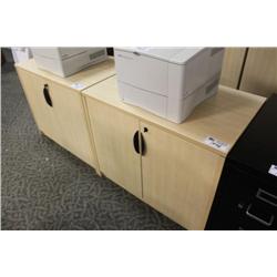 Maple Locking 2 Door Storage Cabinet Short