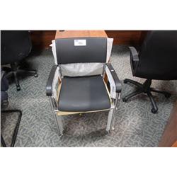 4 Black Stacking Chairs