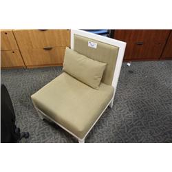 White Framed Lounge Chair