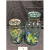 Image 1 : 2 antique glass jars with marbles