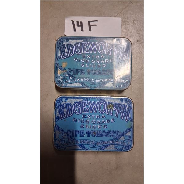 2 1920s Edgeworth pipe tobacco tins