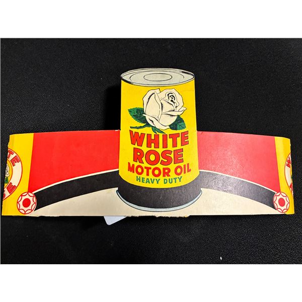 Rare vintage White Rose Motor Oil cardboard sign