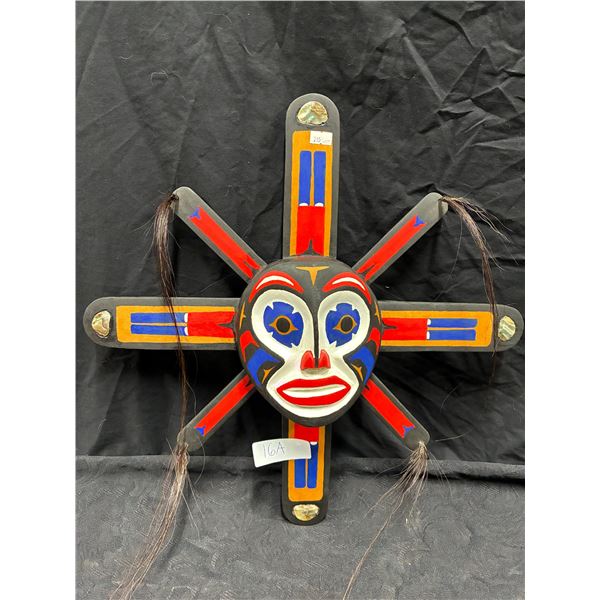 Nice First Nations sun mask by Chuck August 19"