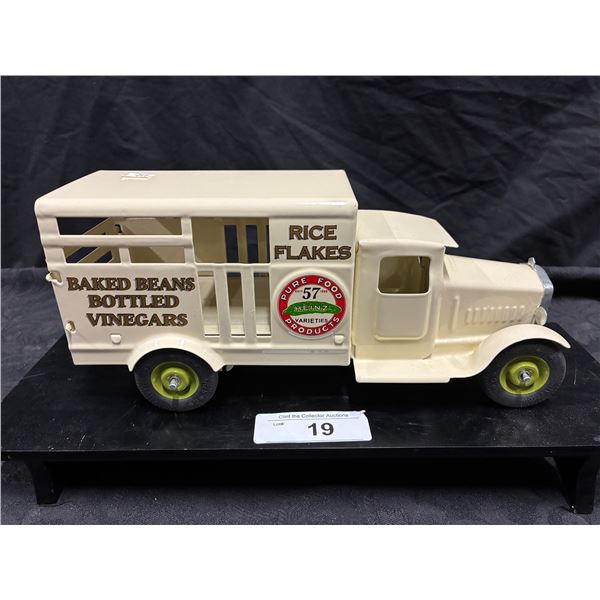 Nice reproduction of a 30s Heinz Foods pressed steel truck made by Gearbox 12"