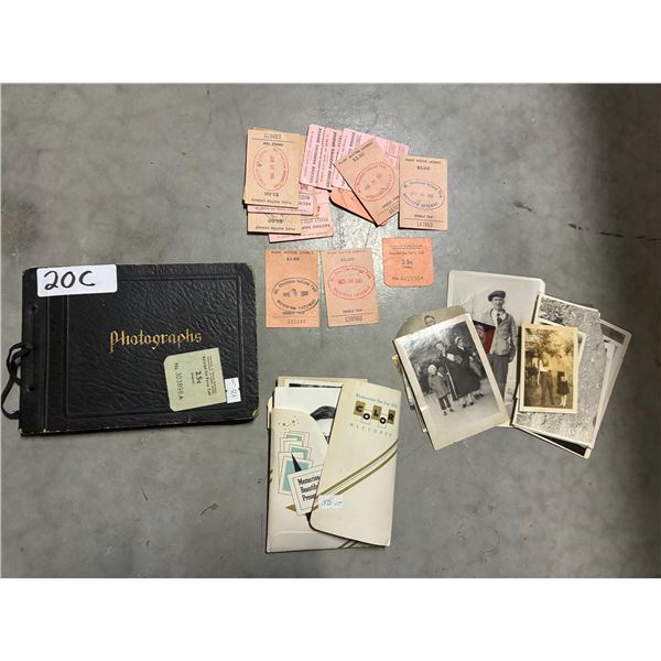 Vintage Photo Album with picturs and natinak park passes