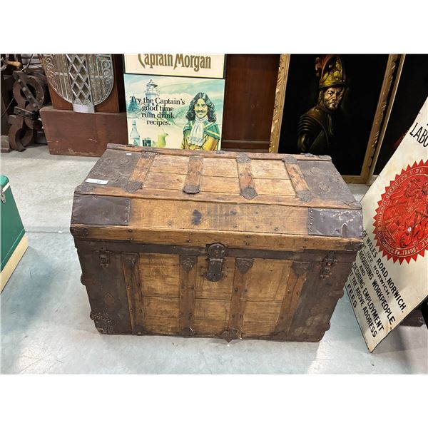 Antique wooden chest 34"x24"x21"