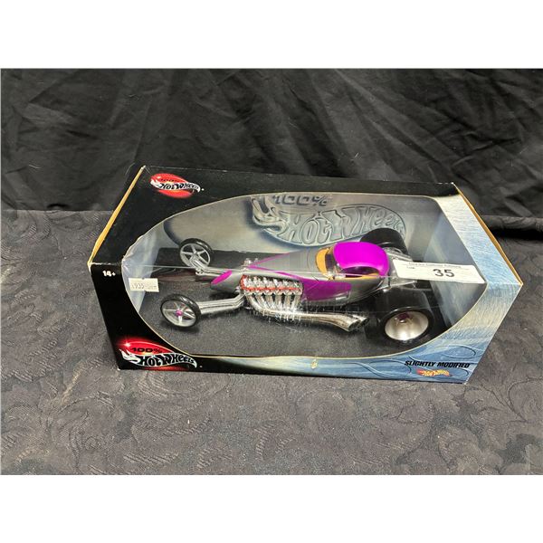 NIB Hotwheels Slightly Modifies die cast car, box is 13" long
