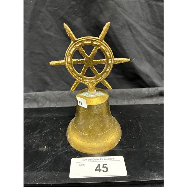 Vintage brass ship's bell 6"