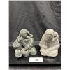 Image 1 : 2 Inuit soapstone carvings 6" ea