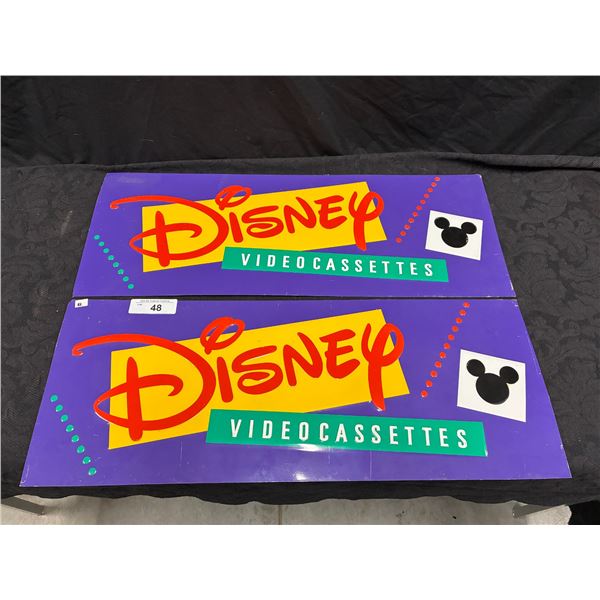 2 Tin Disney signs 21"x11"