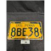 Image 1 : Vintage 1951 Penn plate