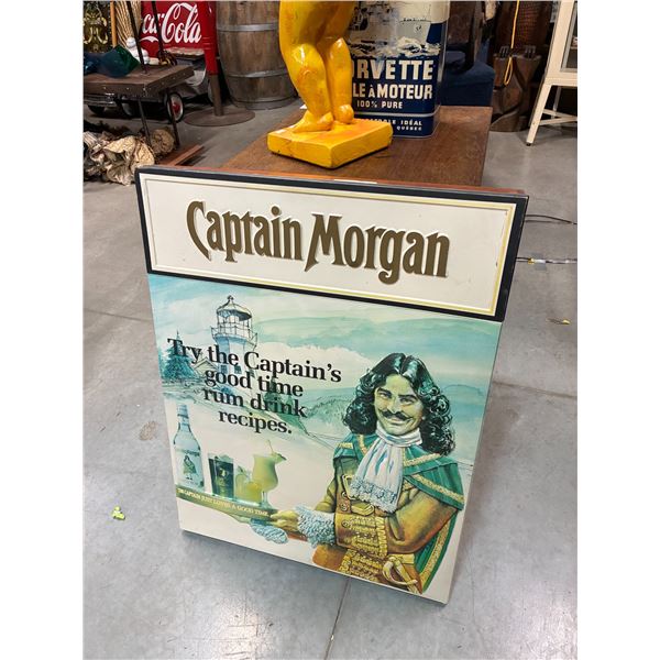 Nice light up Captain Morgan advertising sign, rarw 32"24"x2"