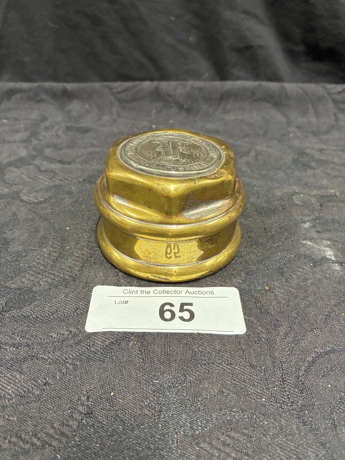 Vintage brass radiator cap, Franklin Automobile Company