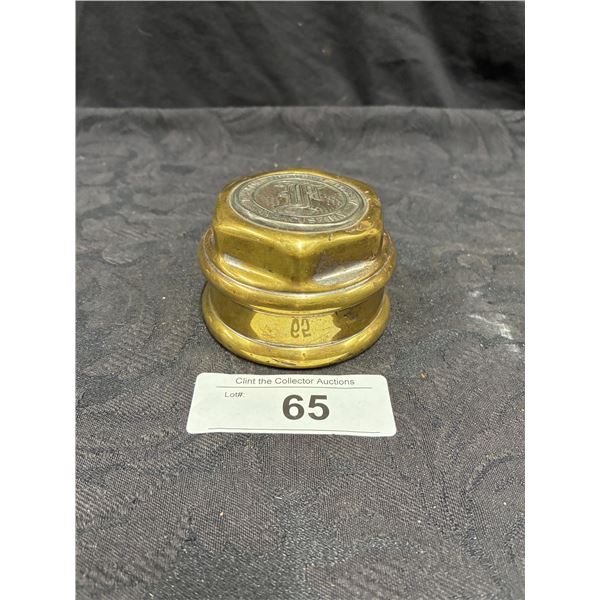 Vintage brass radiator cap, Franklin Automobile Company