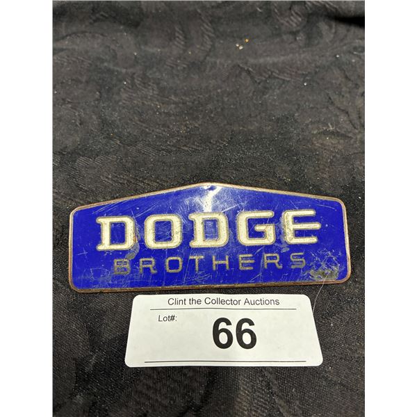 Vintage Dodge Brothers car badge 4"