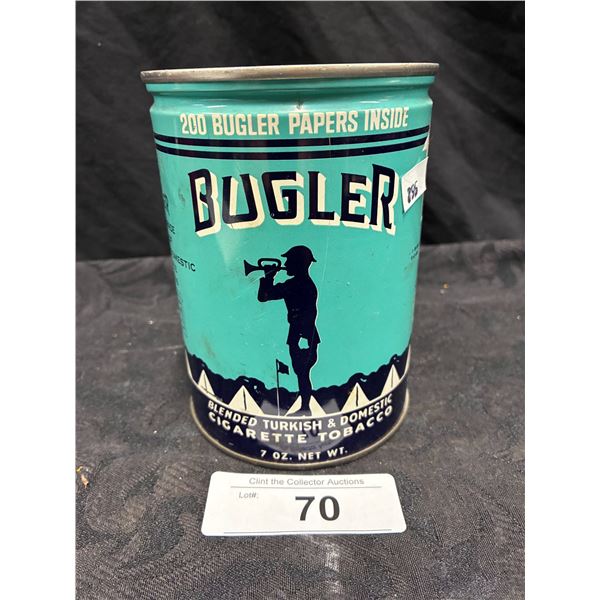Vintage 7 oz Bugler tobacco can