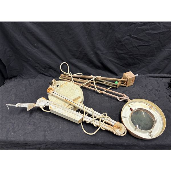 2 vintage dentistry lights