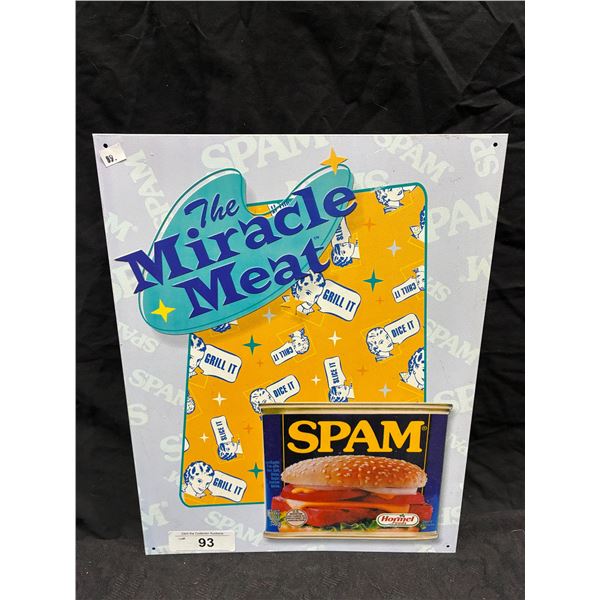 Tin Spam sign 16"x12"