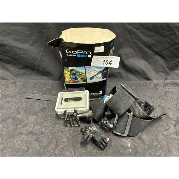 GoPro in box, all pieces included