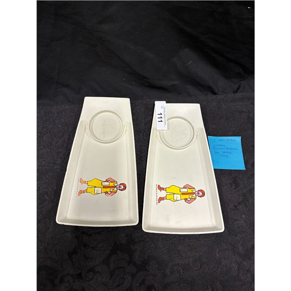 2 hard to find vintage Ronald McDonals Kid's serving trays