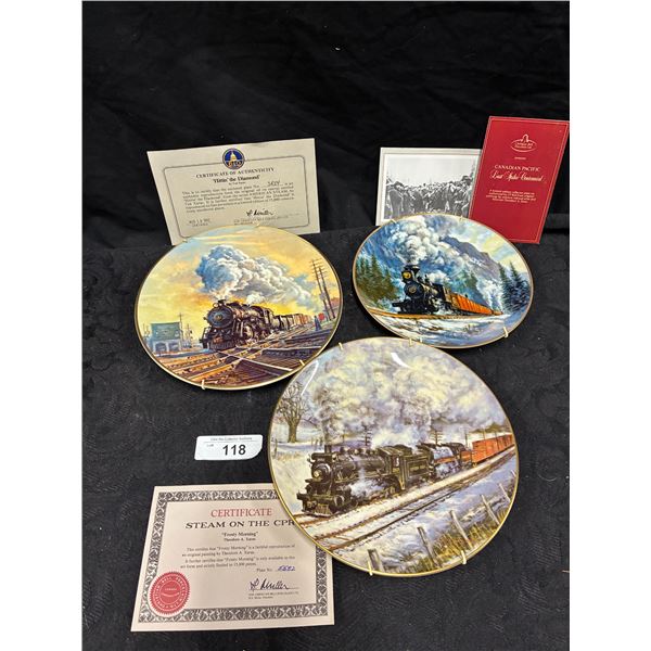 3 NIB collector plates with COA
