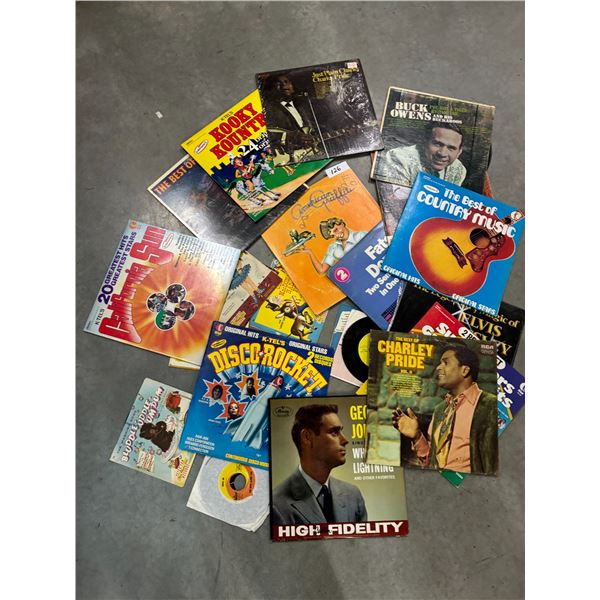 Approx 15 vintage records LPs and 7 45s