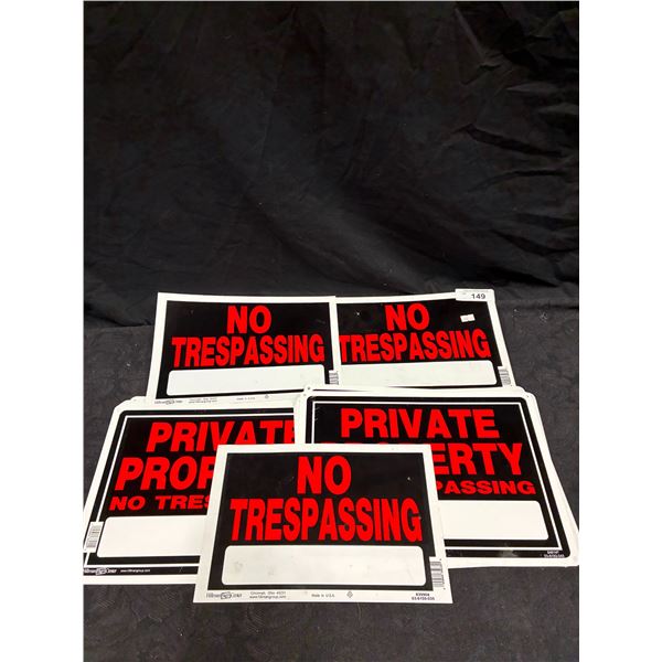 15 No Tresspassing metal signs