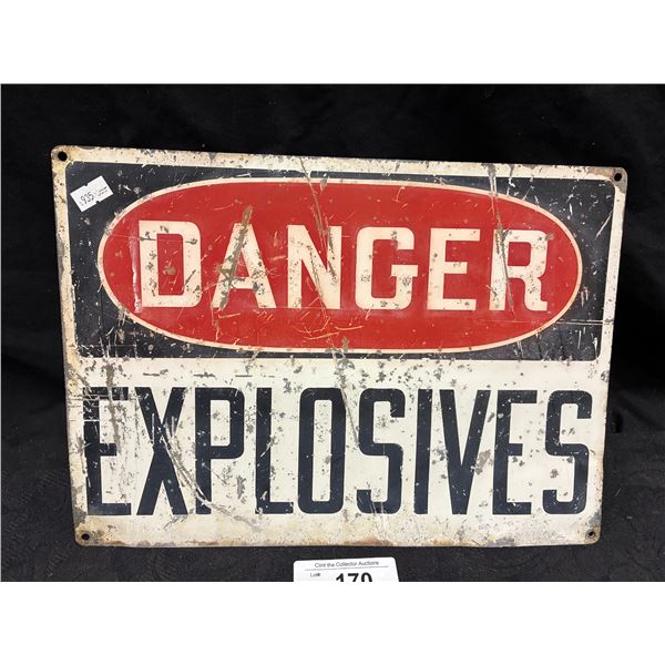 Vintage Explosives sign 14"x10" metal