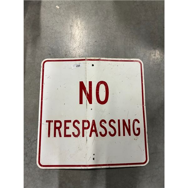 Aluminum road sign, 24"x24"