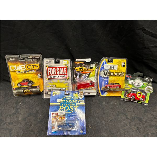 6 brand new Jada Toys vehicles, 1:64 scale