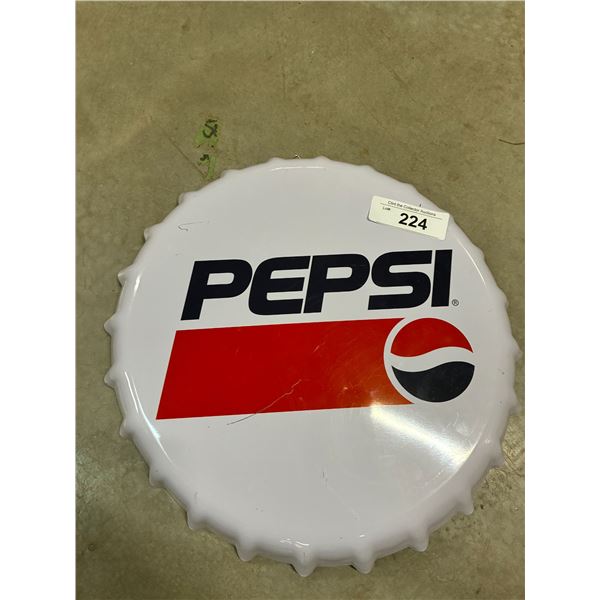 Metal bottle cap sign Pepsi 12"