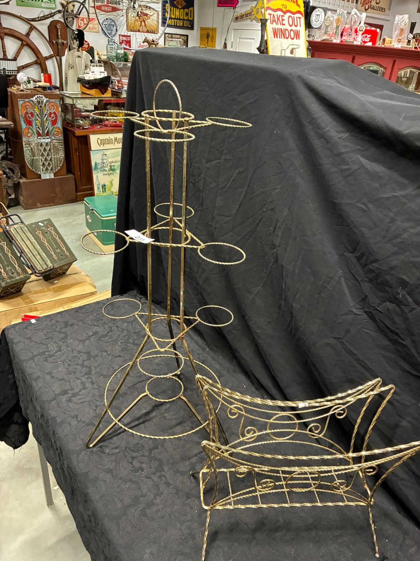 Vintage MCM wine rack & magazine rack