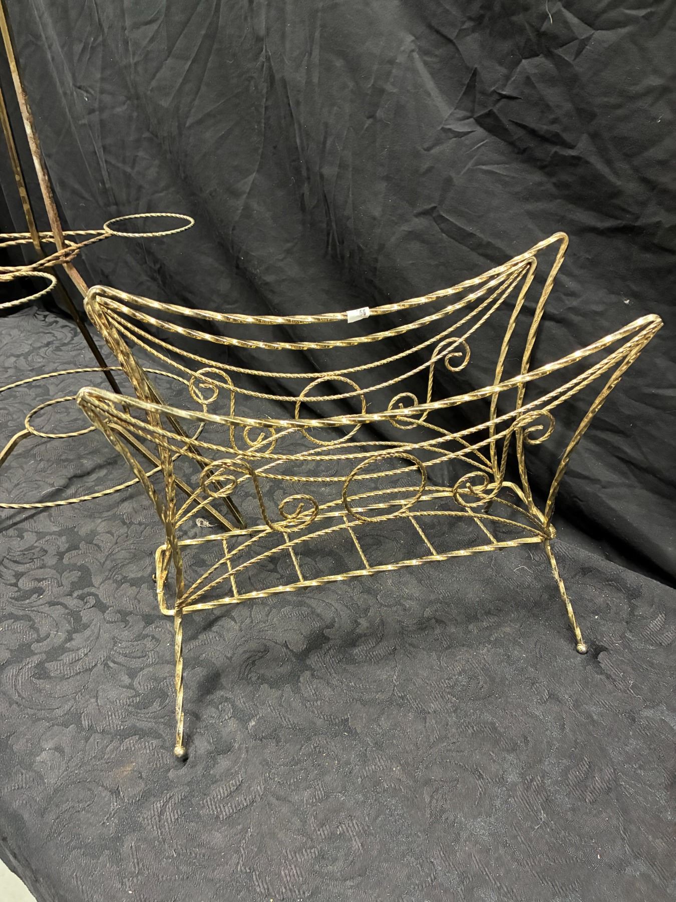 Vintage MCM wine rack & magazine rack