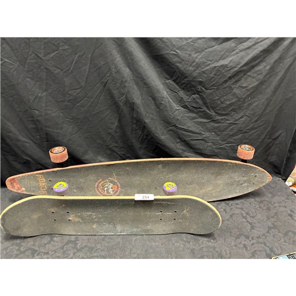 1 longboard and 1 skateboard 46" & 28"
