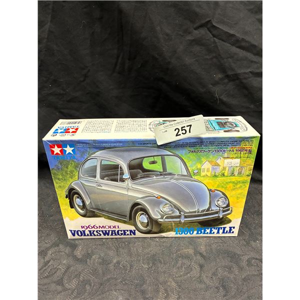 Vintage 1966 Volkswagen Beetle model kit, kit is unopened